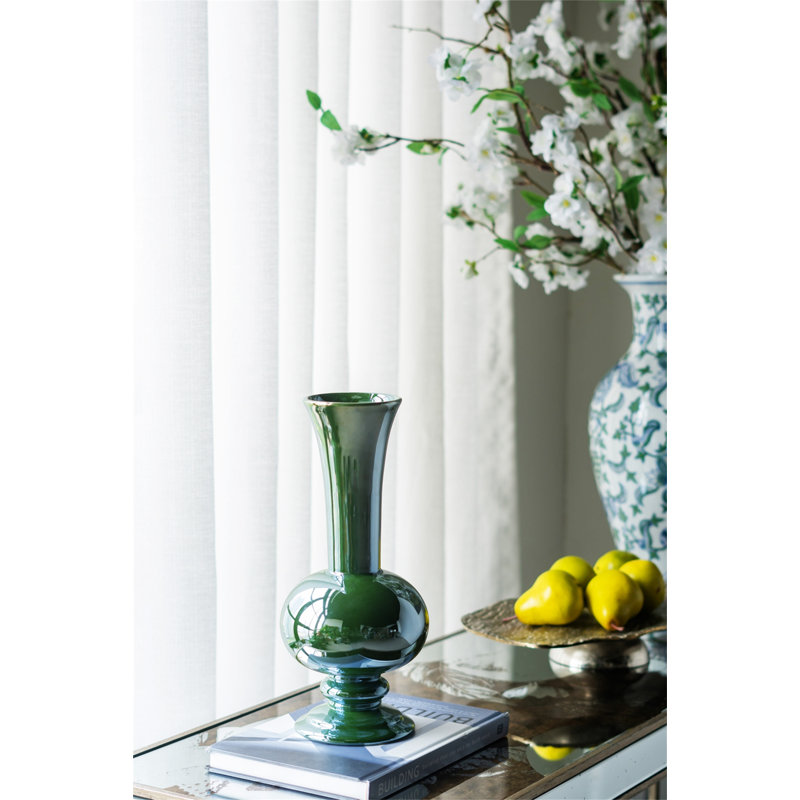Console rectangulaire 47 po x 15,5 po x 31 po avec motif floral élégant et finition argentée miroir