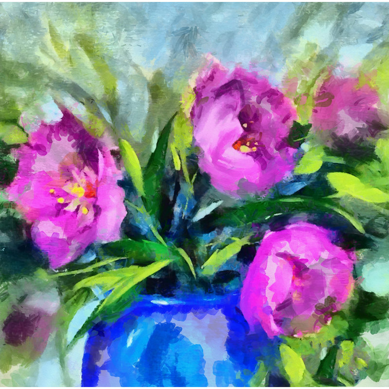 Abdouallah " Poppy Bouquet II ", 8" H x 8" W x 1.5" D