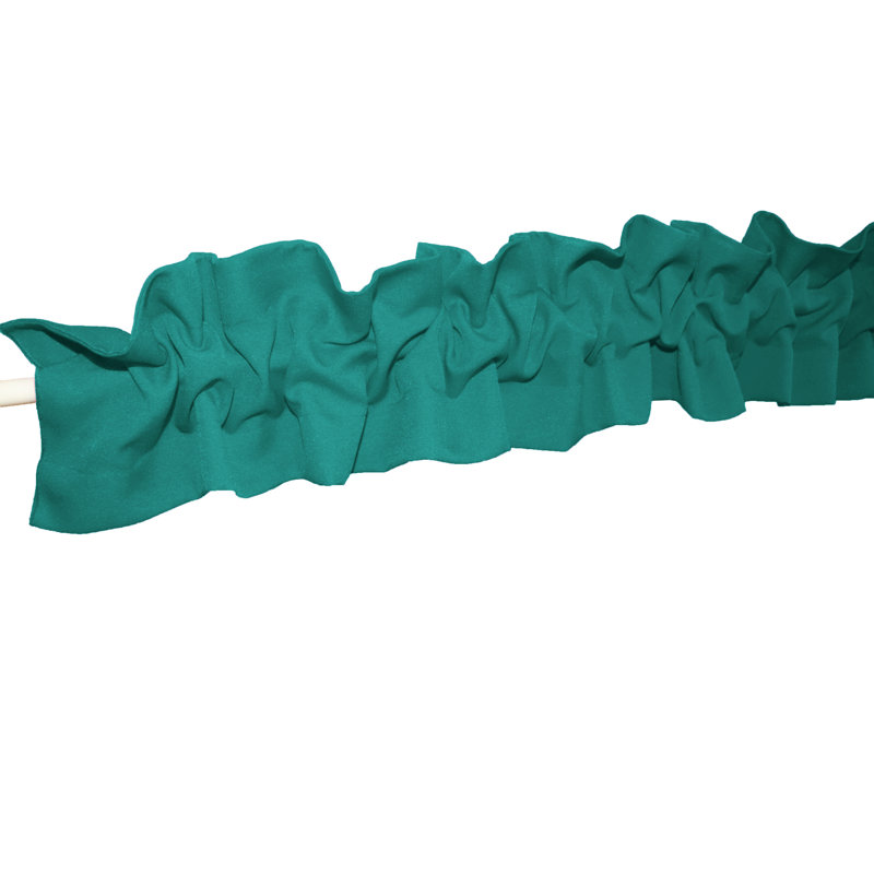 Window Valance, 58" W x 5" L, Green Teal