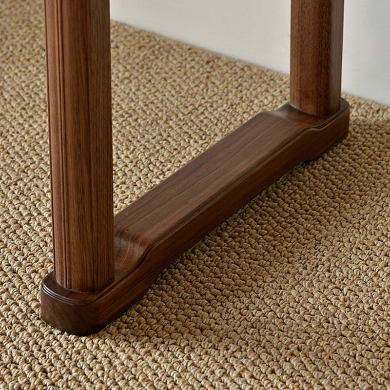 Solid wood Zen-style console table, 33.46" H x 50.39" W x 13.78" D