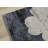Carsen Blue Cream Black Floral Durable High-Traffic Rug-444177550