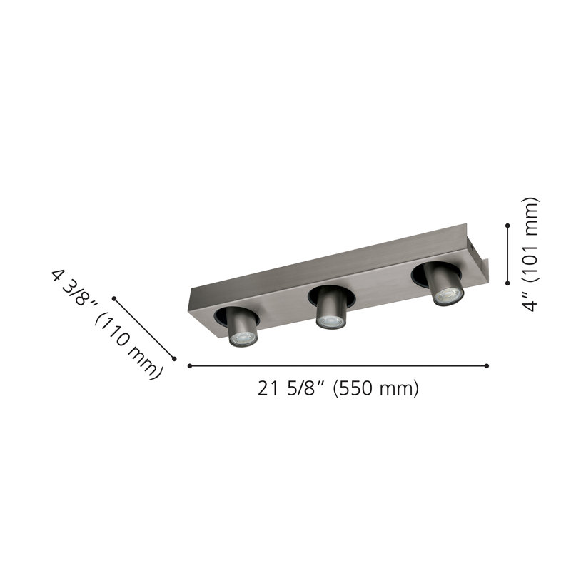 Robledo 21.65'' 3 -Light Track Track Kit with Dimmable and Adjustable Head