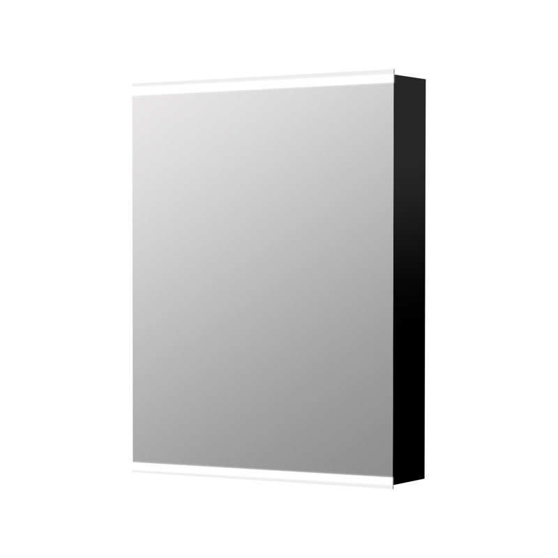 Armoire à pharmacie à fixation en surface pour salle de bain avec tablettes en verre ajustées, H 26 po x l 20 po x P 4,25 po