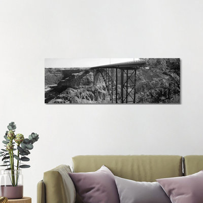 Snake River Bridge, Twin Falls, Idaho, USA by Panoramic Images - Wrapped Canvas Panoramic Print