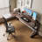 Cherry L-Shaped Solid Wood writing desk-131507697-131440542-131440543