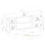 Buffet 63 po Scandi avec tiroirs biseautés, noir-1693958569