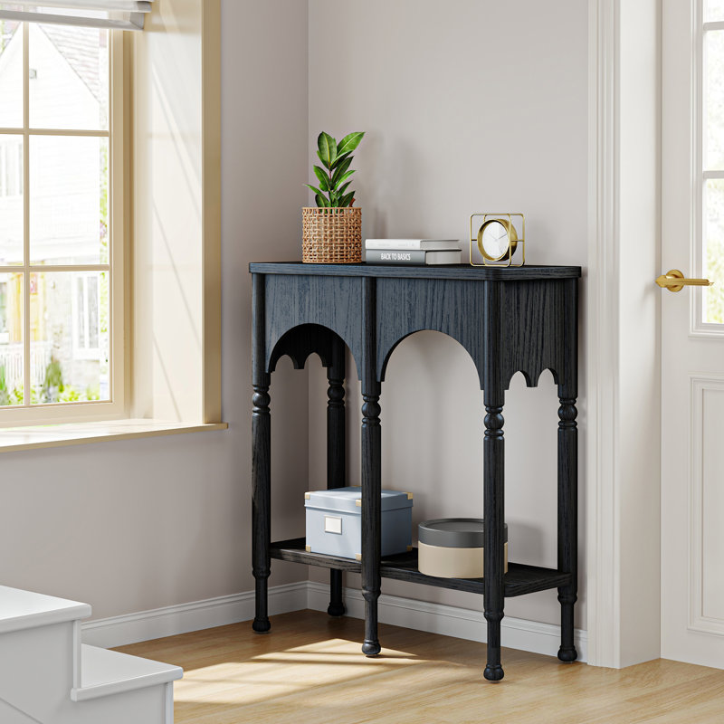 Console 31,5 "en bois massif noir