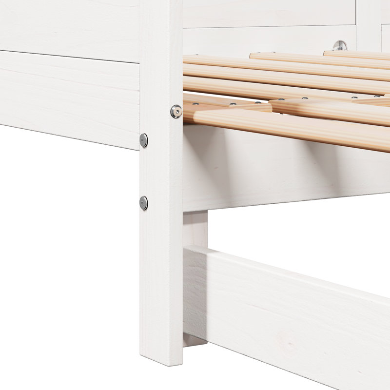 Pull-Out Day Bed 90X200 Cm Solid Wood Pine, White