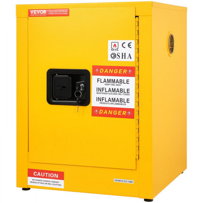 Armoire de sécurité 16,9 po x 16,9 po x 22 po en acier galvanisé, armoire de sécurité, armoire de rangement à tablette réglable, pour usage industriel, commercial et domestique