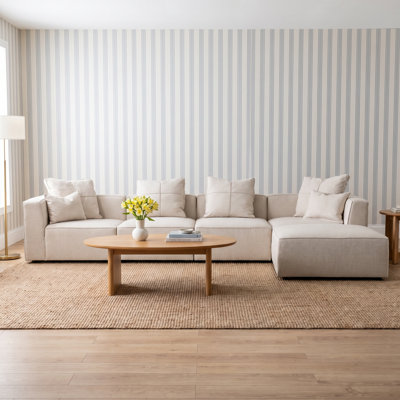 Del Modular Upholstered Reversible L-Sectional