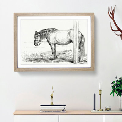 A Horse in a Stable by Jean Bernard - Framed Print