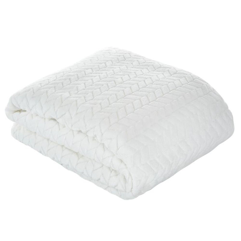 Aaima Canora Grey Blanket, Cream, W160 x L70cm