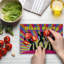 Multicolore planche à découper en verre trempé Ambesonne Party