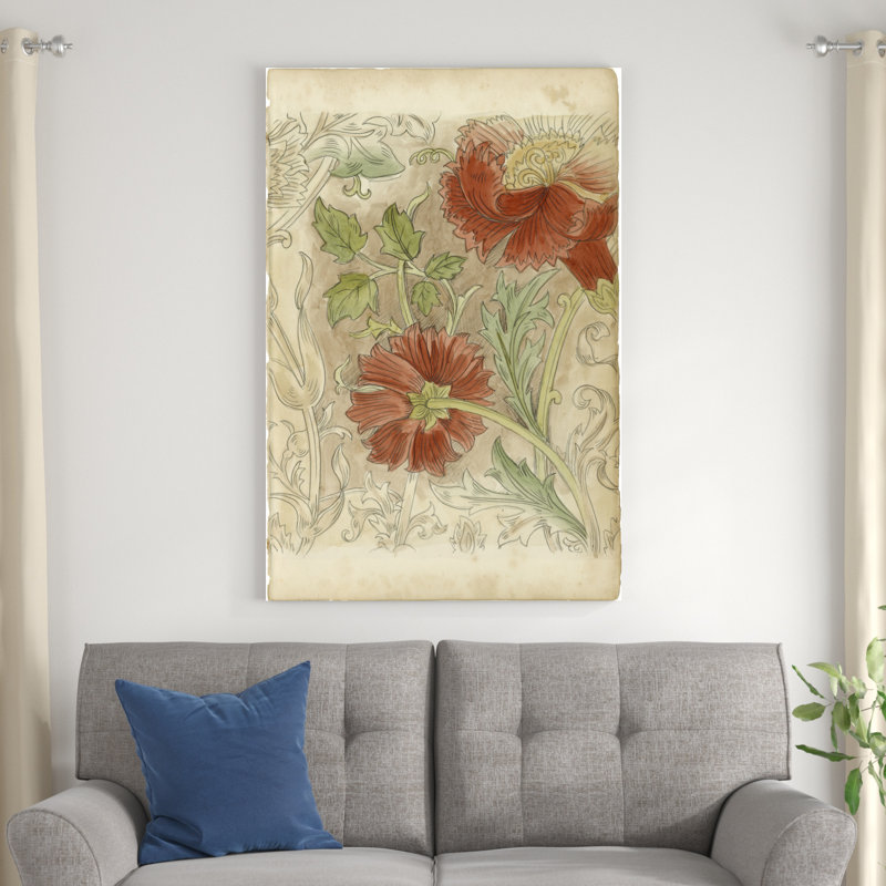 Étude de motifs floraux II, H 48 po x l 32 po x P 1,25 po