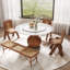 Ikerne Round Dining Table With Lazy Susan Vase-Shaped Solid Wood Pedestal-1378389466-1378389469