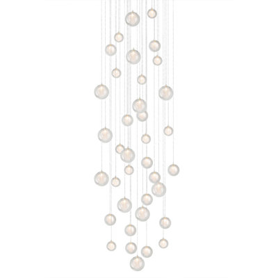37 - Light Clear/White Cluster Pendant