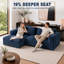 3 Seater Corduroy Sofa & Chaise-985689599-985689598