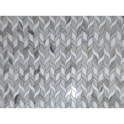 Spring Leaf Water Jet Palissandro Dolomite 10" x 12" Mosaic Sheet Wall Floor Use Tile