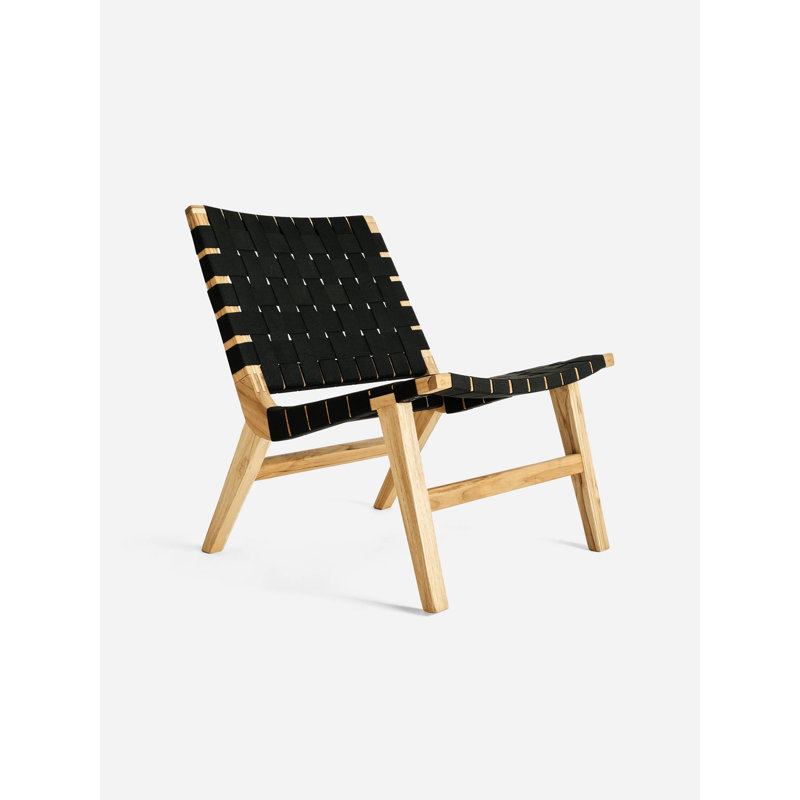 Casares Lounge Chair, Natural, Black/White Geometric
