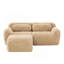 Canapé en forme de L sans os, tissu moelleux moelleux et moelleux, avec chaise en éponge haute densité 32D, aucun assemblage requis, conception ergonomique inférieure antidérapante, avec coussins décoratifs, convient aux chambres à coucher, kaki clair-1391807349
