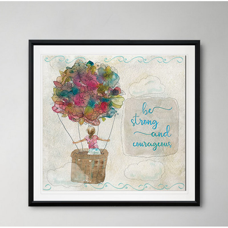 «Sketchbook Strong and Courageous», reproduction de peinture à l'huile, H 26,5 po x l 26,5 po x P 1,5 po