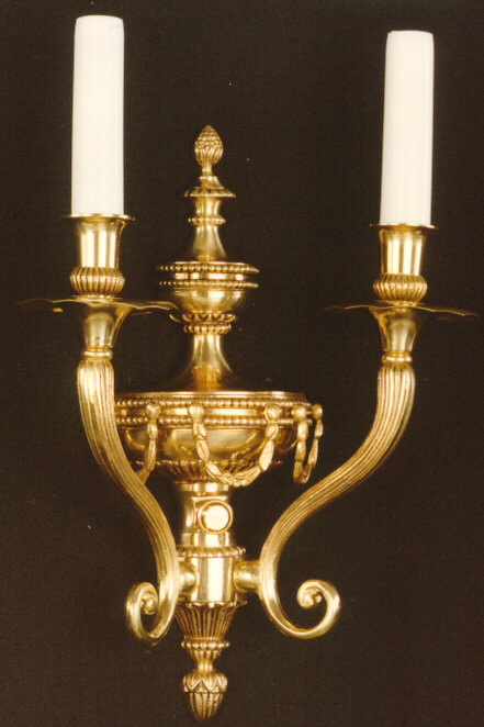 Cowie Candle Wall Light, French Gold