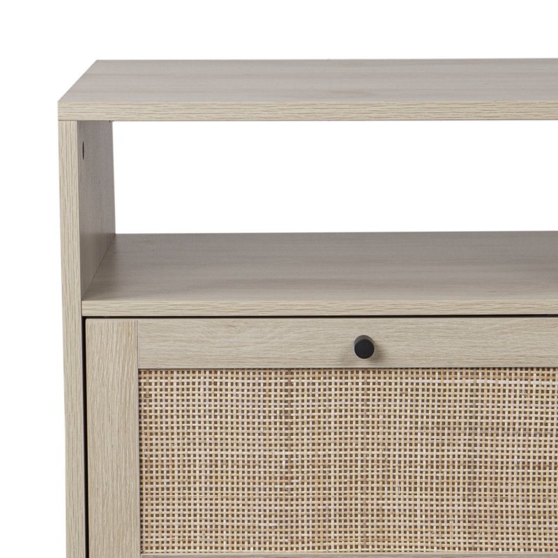 Cilka End Table, Oak/Black