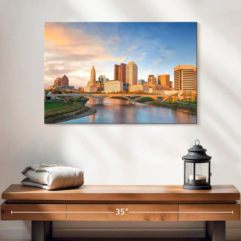 Kavia Columbus Sunset, 16" H x 24" W