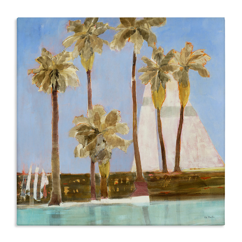 «Rustic Tropical Scene» par Jill Martin, H 17 po x l 17 po