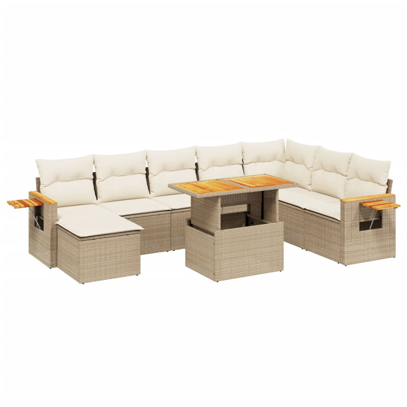 Ensemble de canapé de jardin Vidaxl, Beige