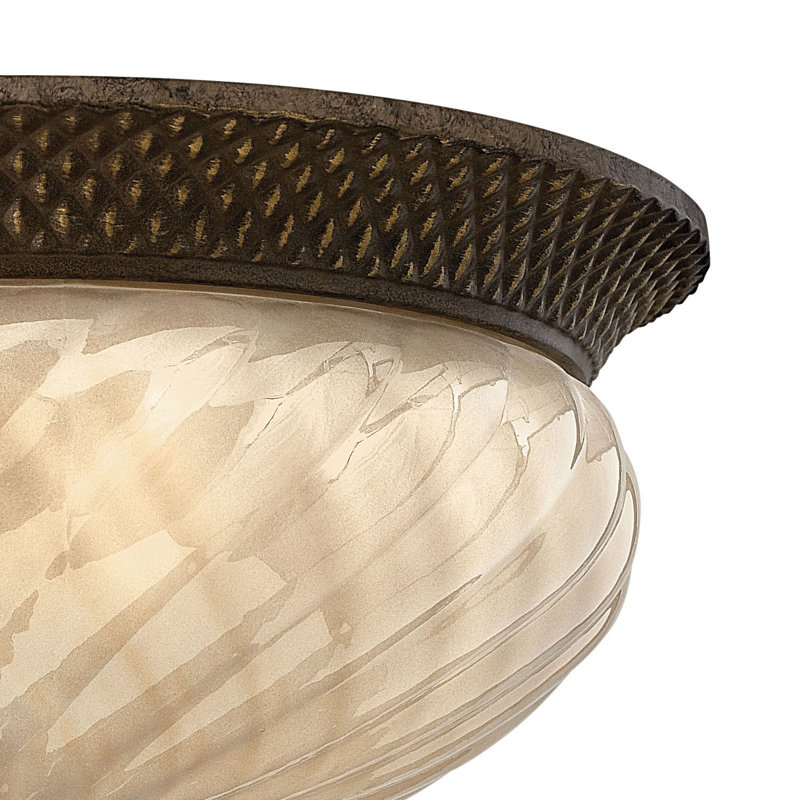 Plantation 2-Light Flush Mount, Standard, Incandescent