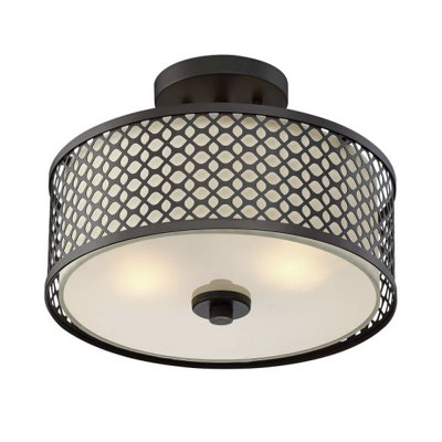 Breanna 2-Light Ceiling Light in Natural Brass