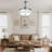 42" Modern Ceiling Fan With Rgb Led Light, Bluetooth Speaker, 3 Speeds For Living Room & Dining Room