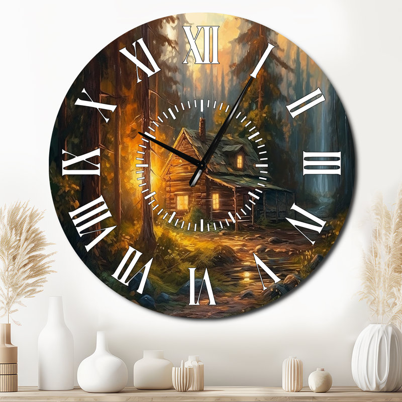 Horloge murale forêt, Surdimensionné