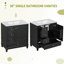 Meuble-lavabo simple, meuble-lavabo de 30 po avec lavabo en céramique, meuble-lavabo autoportant à 3 tiroirs et armoire-361533257