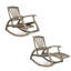 Chaise berçante d'extérieur en bois Deboraha