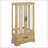 Curio Display Cabinet, American Retro Lighted Glass Cabinet with Adjustable Shelves, 2 Doors &amp; 1 Drawer | Oak-763622491