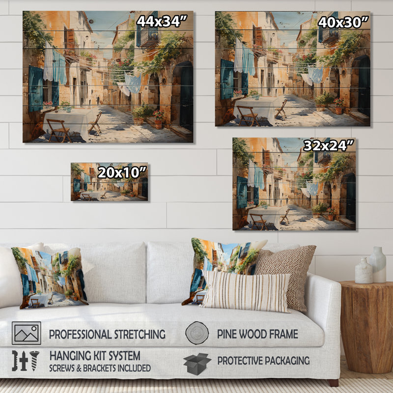 Heepke - Illustration murale en bois sur bois de pin naturel, H 24 po x l 32 po