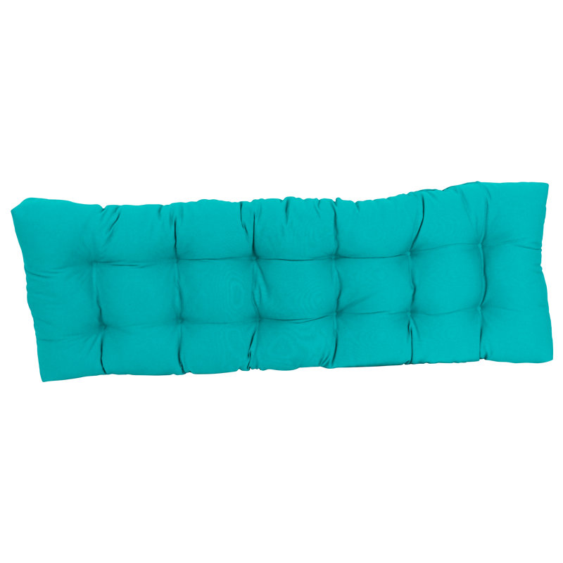 Outdoor 4.5'' Bench Seat Cushion, 51" W x 19" D, Aqua Blue