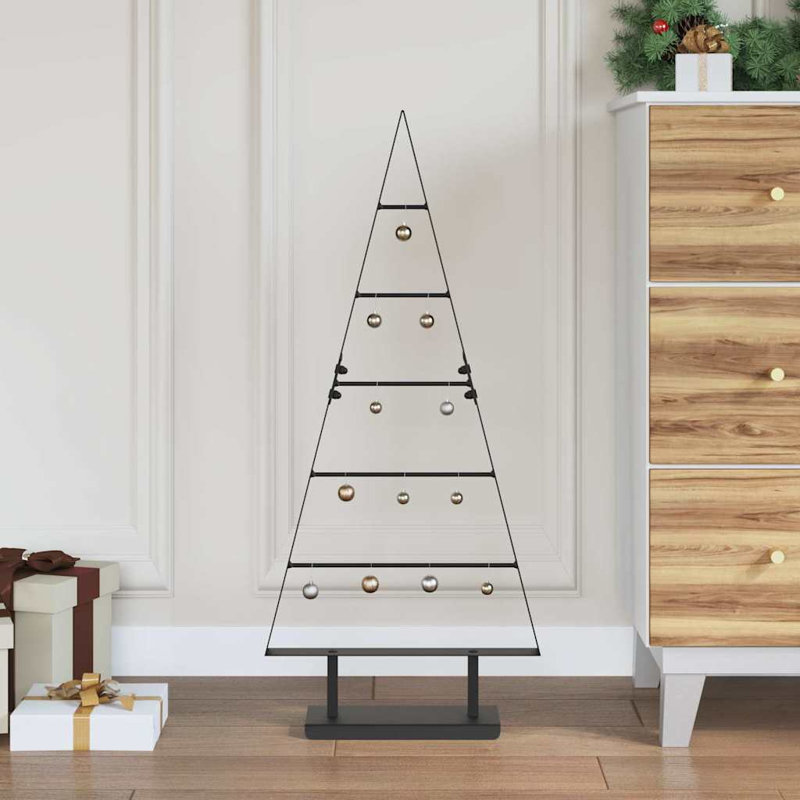  Metal Christmas Tree with Stand steel, 2.95' H, Gold