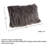 12x20 Plush Lumbar Faux Fur Pillows – 2-Pack Decorative Pillow Insert and Shag Cover Set for Bedroom, Living Room, or Office by Lavish Home (Gray)-1550331280