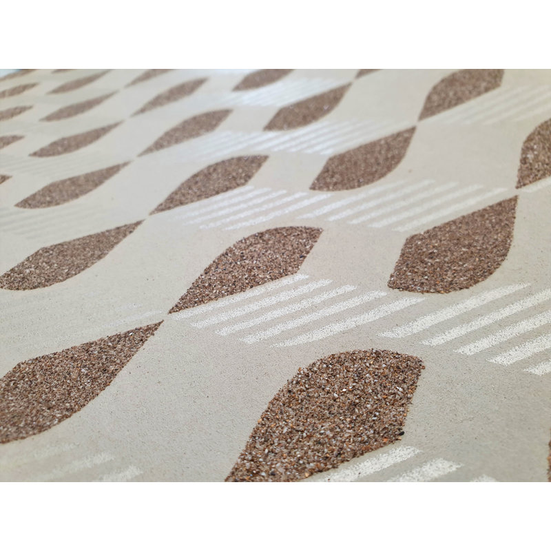 Universe Venus Glass Stone Geometric Wave Wallpaper Roll, Cream