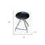 Chaise de bar pivotante à dossier bas 24 po en cuir et fer gris