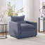 Canapé-lit convertible 3-en-1, fauteuil réglable en velours pour petit salon-1630762905