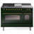 ILVE Nostalgie II Series 48 inch Dual Fuel Range with 5 Sealed Burners, Griddle, Frenchtop (Glass Door)-98196544-98196550