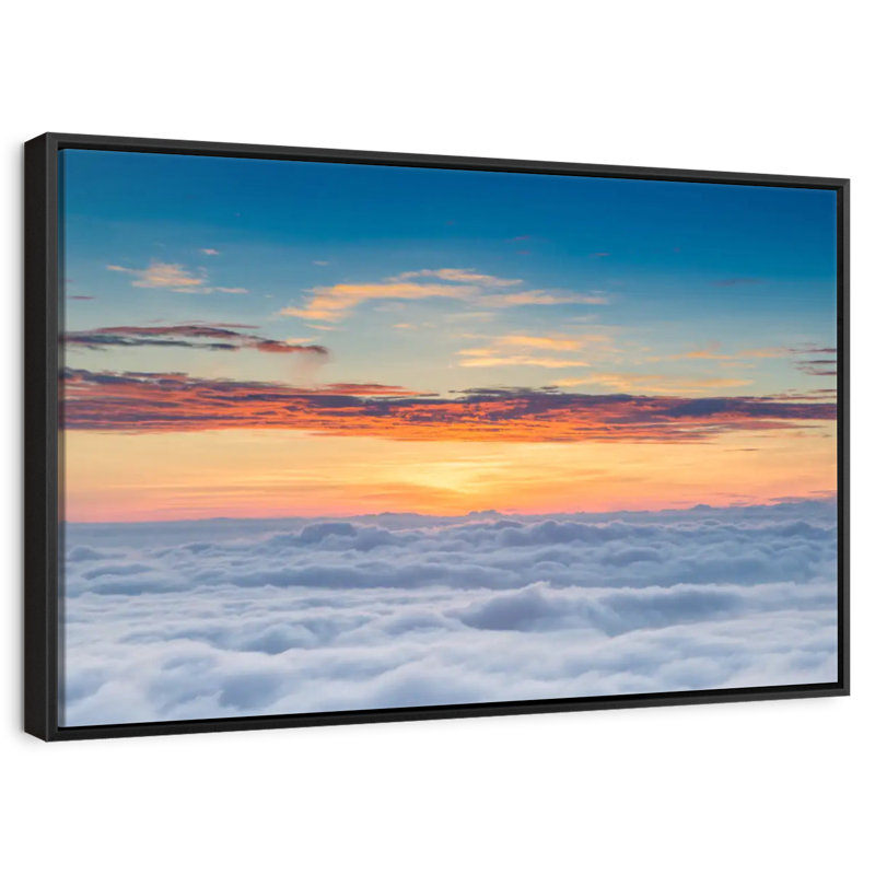 Sunscape Cloudscape, Cadre flottant noir, 37 po x 25 po