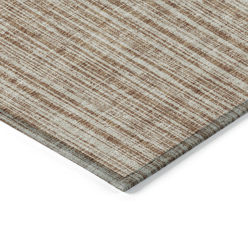 Machine Washable Indoor/Outdoor Chantille ACN760 StripesRug, Mint, 5' x 7'6"