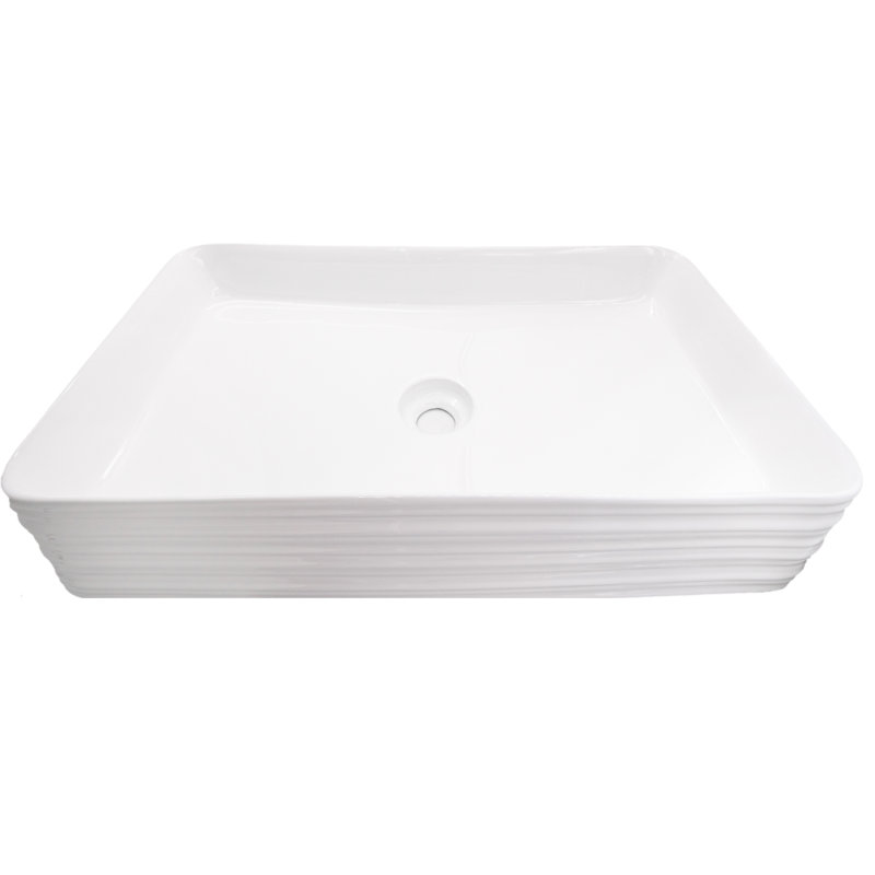 Lavabo vasque de salle de bain rectangulaire, Bronze huilé