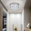 Modern K9 Crystal Chandelier LED Ceiling Light Fixtures Stainless Steel Flush Mount Ceiling Chandelier Light For Bedroom,Living Room,Foyer,Hallway,Closet,White Light