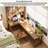 All solid wood L-shaped desk/computer desk-bookcase combo-1385796544